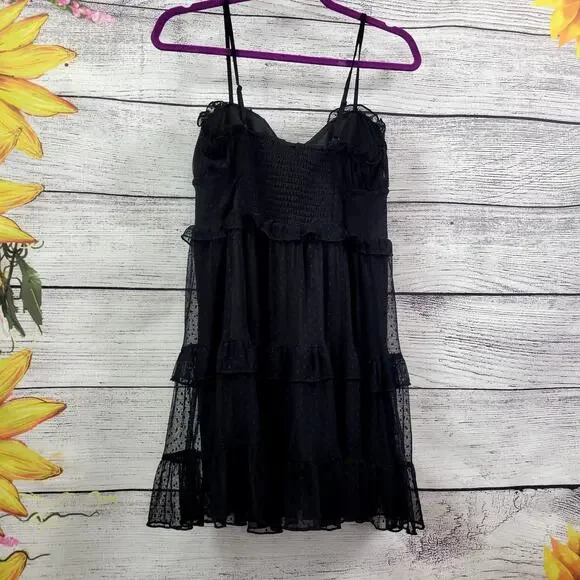 Wild Fable Swiss Dot Tiered Tulle Ruffle Whimsygoth Mini Dress Size S - nationalbodyline.in Wild Fable Swiss Dot Tiered Tulle Ruffle Whimsygoth Mini Dress Size S - nationalbodyline.in
